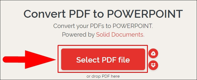 Chọn Select PDF File